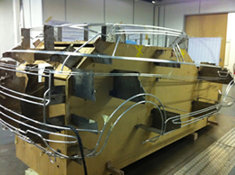 The jig ready for welding